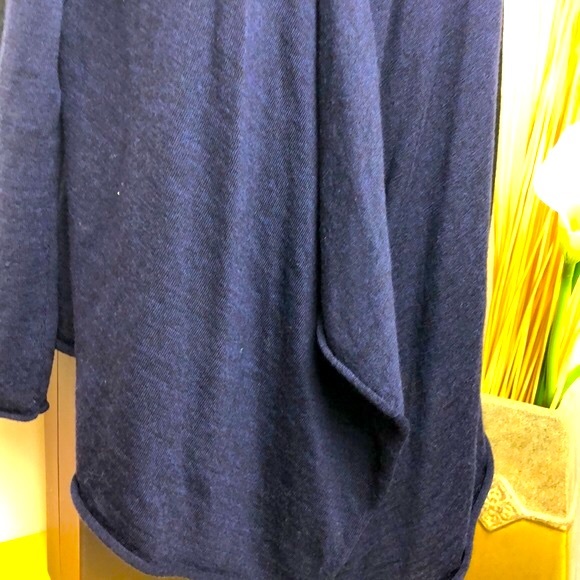 Fenn Wright Manson Blue/Gray 100% Fine Merino Wool Waterfall Cardigan Size L - Picture 3 of 7